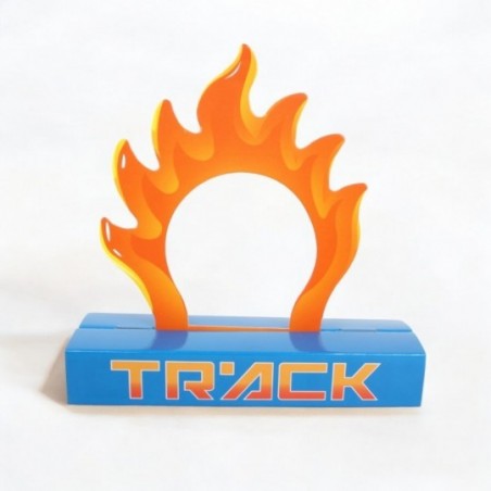 Pista De Corrida Com Lançador De Carrinho Fire Wheel 10 Peças