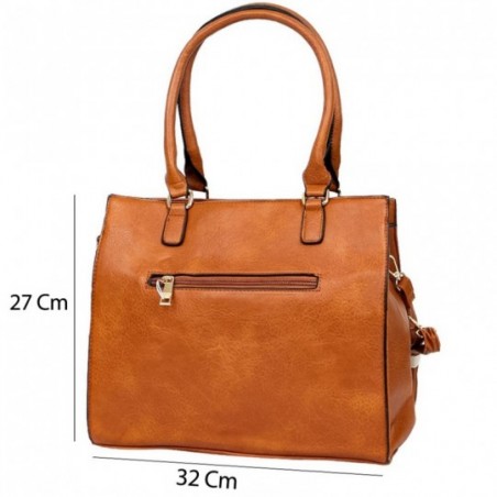 Bolsa Quadrada Social Feminina De Ombro Com Zíperes Frontais
