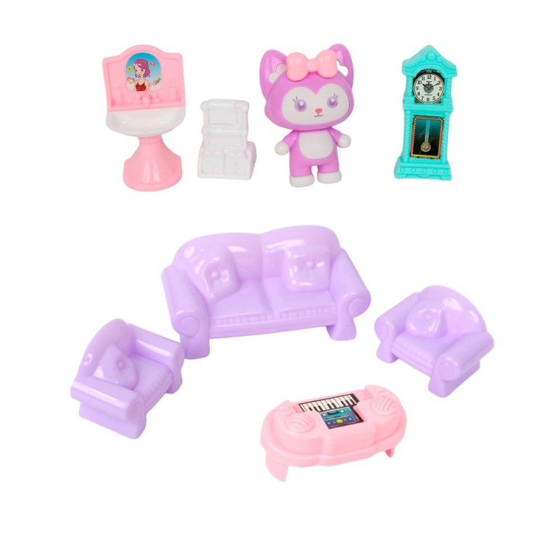 Brinquedo Kit De Móveis Querido Ursinho Com 9 Peças