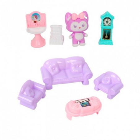 Brinquedo Kit De Móveis Querido Ursinho Com 9 Peças