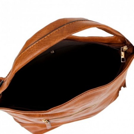 Bolsa Grande De Ombro Feminina Lisa Com 3 Repartições