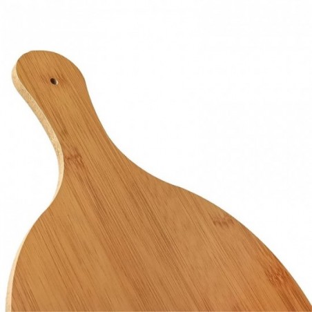 Tábua De Madeira Redonda Bambu 36cm x 23cm Para Petiscos