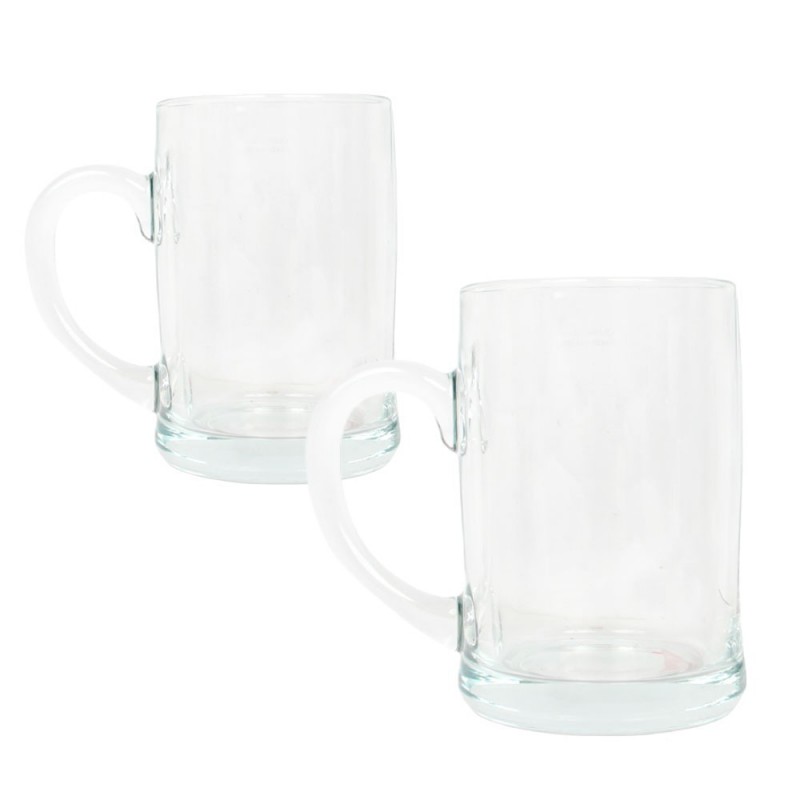 Conjunto Canecas De Chopp Larger 2 Peças Em Vidro 370ml