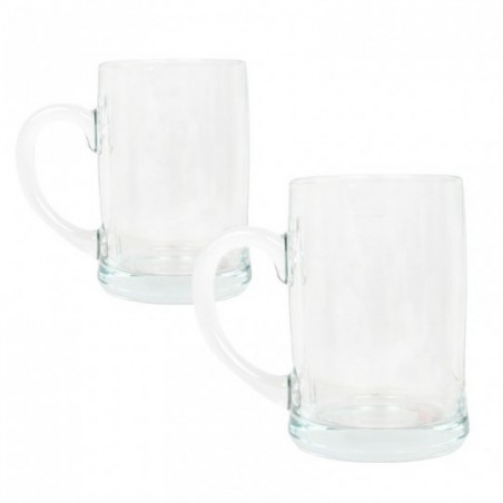 Conjunto Canecas De Chopp Larger 2 Peças Em Vidro 370ml