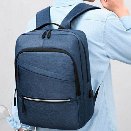 Mochila Executiva Espaçosa Porta Notebook Com Entrada USB