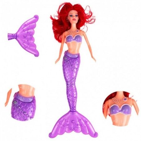 Boneca Amy Sereia 26cm Com Luz Brinquedo Infantil