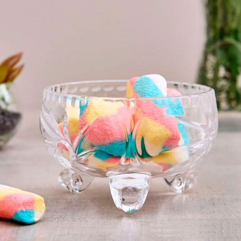 Bomboniere De Vidro Com Pézinhos Bowl Prima 8 Cm - Feira da Madrugada SP