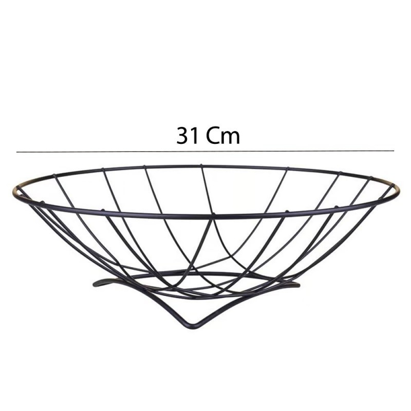 Fruteira De Mesa Organizadora De Metal 31cm Para Cozinha