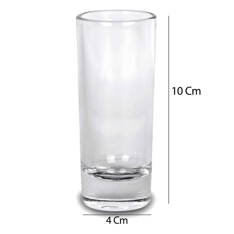 Jogo De Copos De Vidro Safira 70ml Com 6 Peças Shot Dose