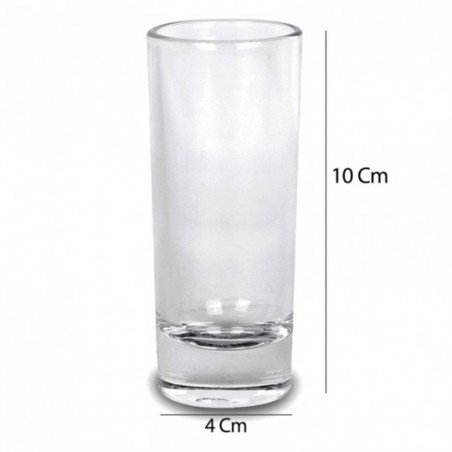 Jogo De Copos De Vidro Safira 70ml Com 6 Peças Shot Dose