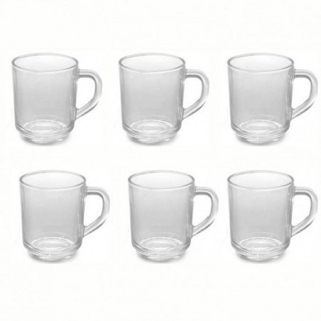 Conjunto De Canecas De Vidro Safira 225ml 6 Unidades