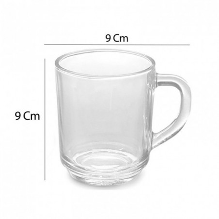 Conjunto De Canecas De Vidro Safira 225ml 6 Unidades