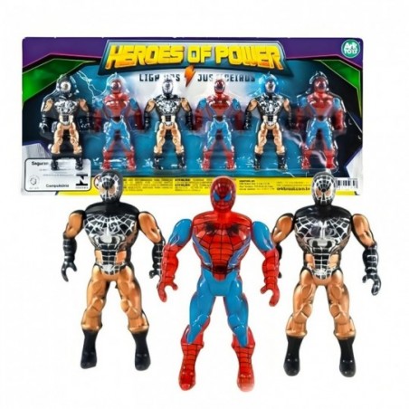 Kit De Bonecos Heroes Of Power 6 Peças Brinquedo