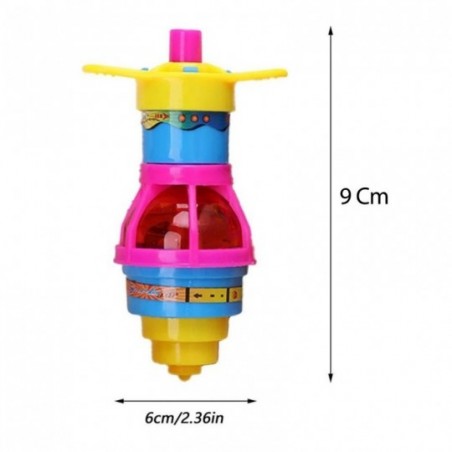 Brinquedo Pião Com Lançador Super Giro Com Luz A Bateria