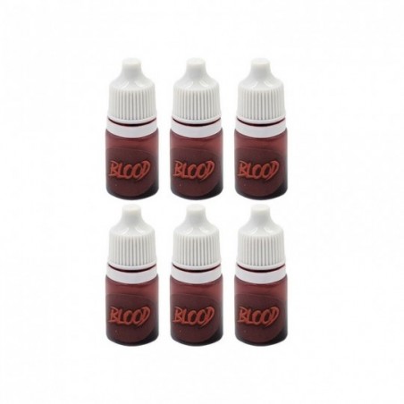 Sangue Falso 10ml 6 Frascos Para Maquiagem Halloween