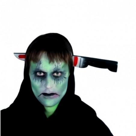 Tiara Faca Maluca Com Sangue Acessório De Halloween