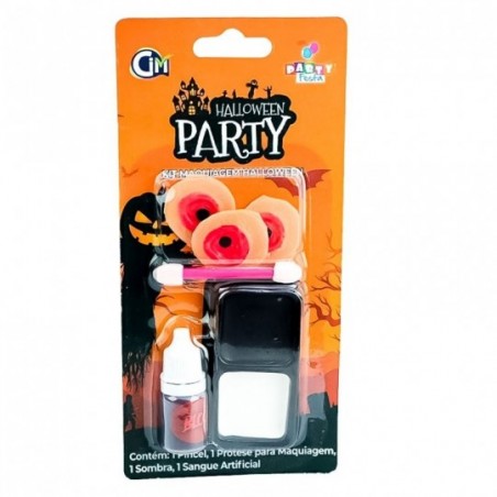 Kit Maquiagem Halloween 4 Peças Ferimento Falso