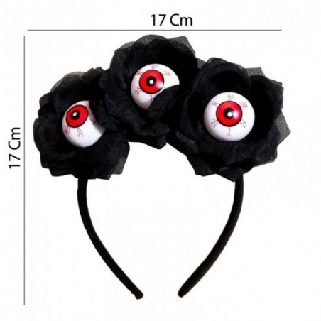 Tiara Com 3 Mini Olhos Fantasia De Halloween
