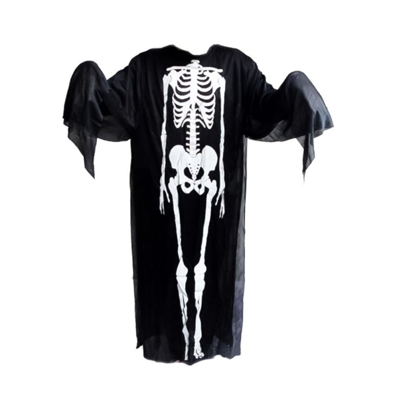 Fantasia De Esqueleto Para Halloween 80cm De Poliéster