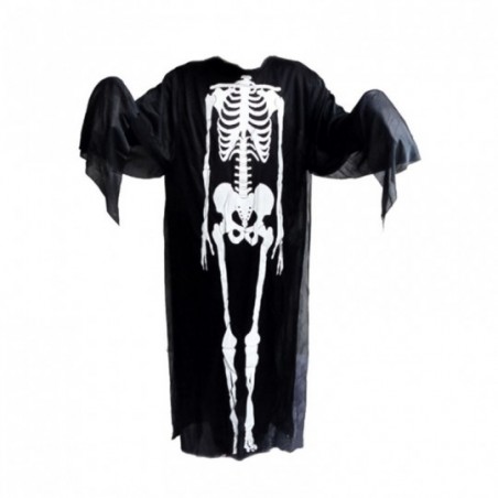Fantasia De Esqueleto Para Halloween 80cm De Poliéster