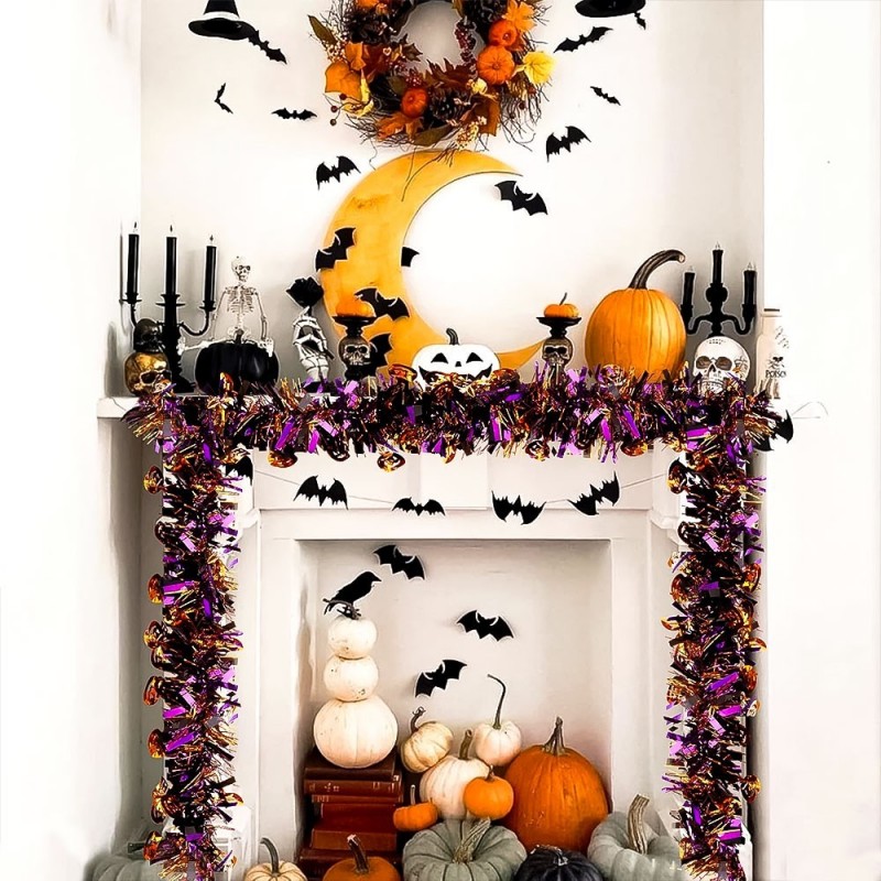 Enfeite Festão Decoração De Halloween 200cm Caveiras