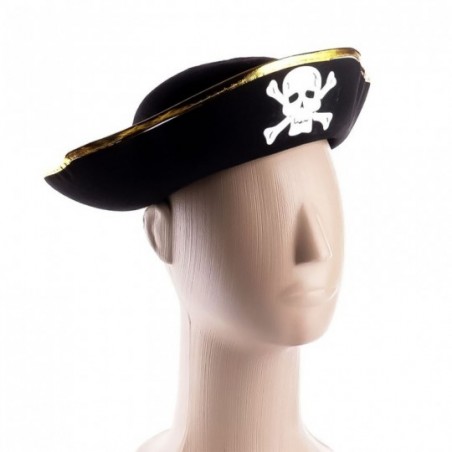 Chapéu De Pirata Bordas Metalizadas Halloween