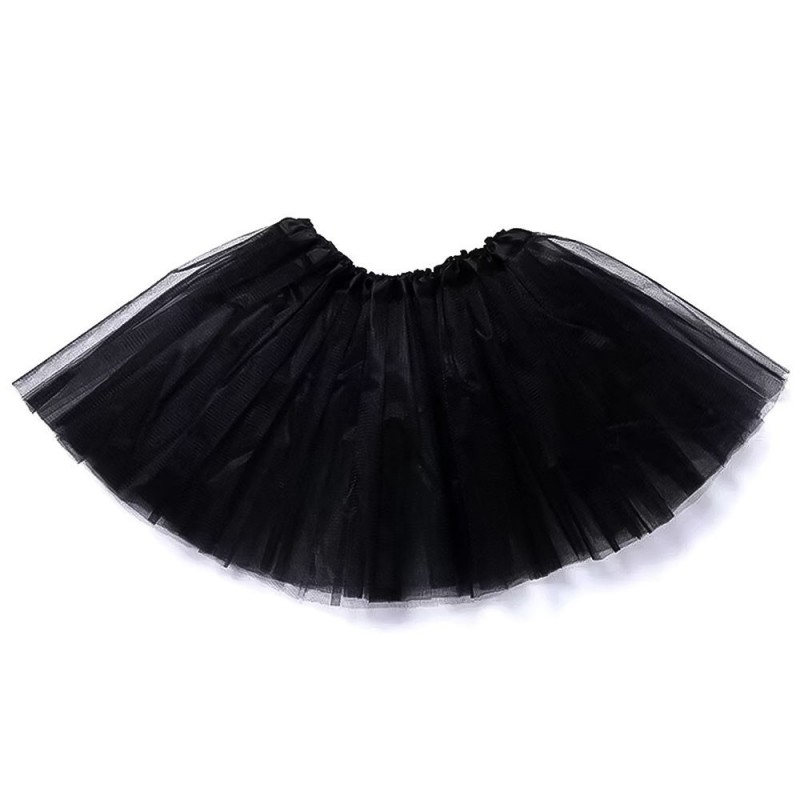 Saia Tutu 30cm De Tule Preta Acessório De Halloween