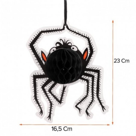 Enfeite De Aranha Sanfonado 23cm De Halloween