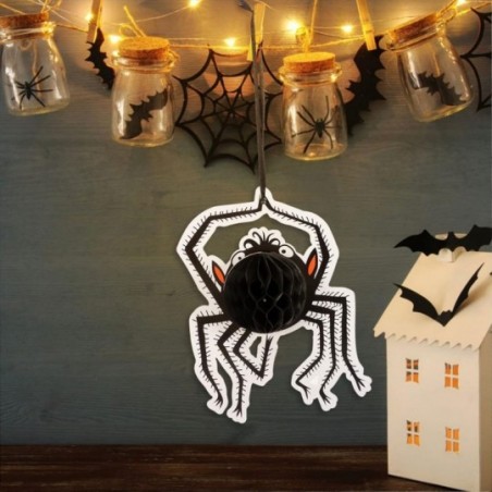 Enfeite De Aranha Sanfonado 23cm De Halloween