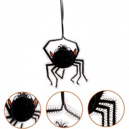 Enfeite De Aranha Sanfonado 23cm De Halloween