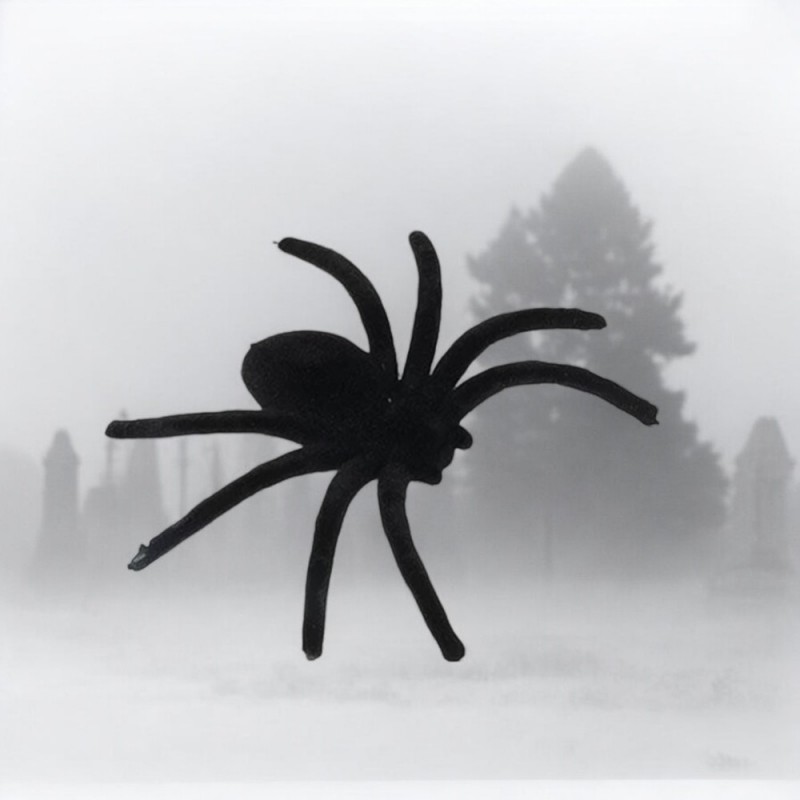 Kit Aranha De Veludo 6cm 2 Peças Enfeite De Halloween
