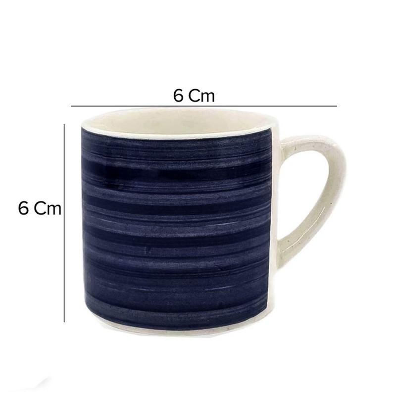 Conjunto Xícaras Café 6 Peças Cerâmica Sintra 90ml