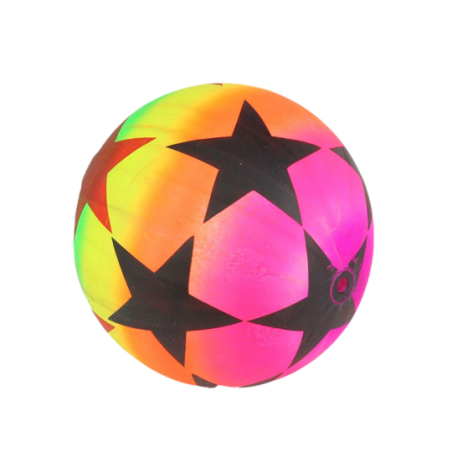 Bola de Vinil 22cm Estrelas Coloridas Infantil