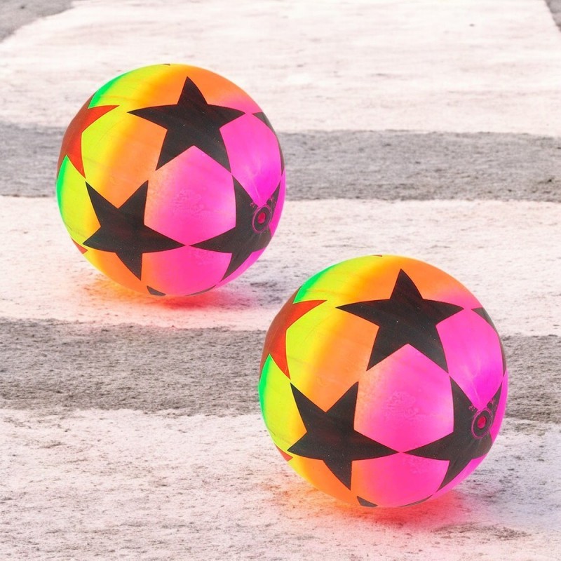 Bola de Vinil 22cm Estrelas Coloridas Infantil