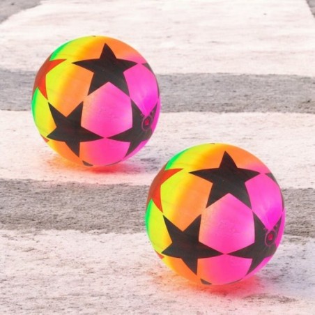 Bola de Vinil 22cm Estrelas Coloridas Infantil