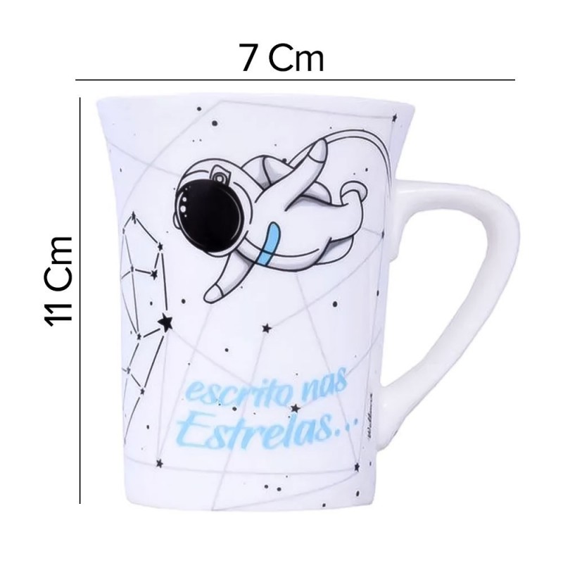 Caneca de Porcelana Astronauta Love Space 300ml