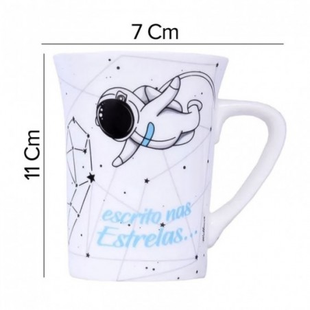 Caneca de Porcelana Astronauta Love Space 300ml