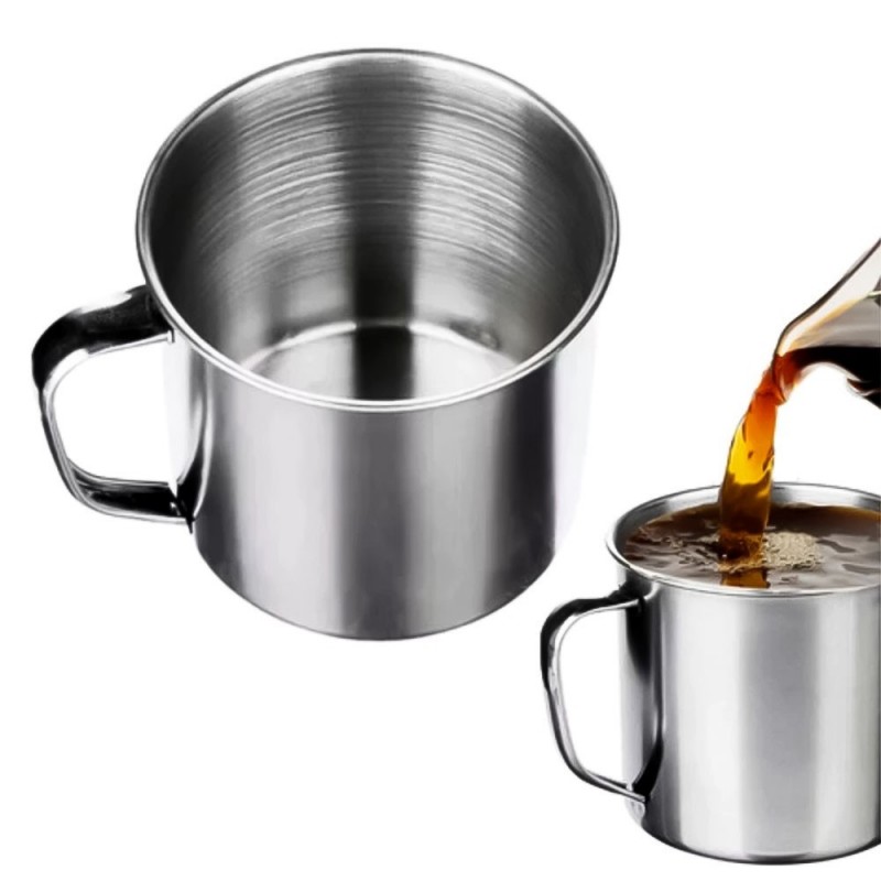 Caneca de Aço Inox com Alça 320ml