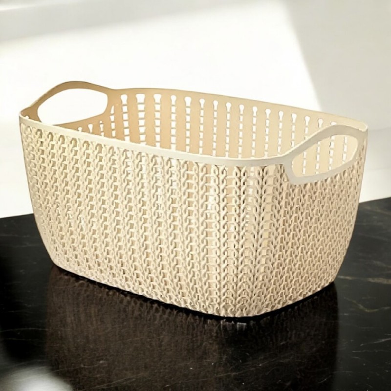 Cesto Organizador de Plástico Telada com Alça 11cm x 17cm