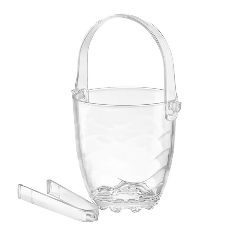 Balde Para Gelo De Vidro Com Alça E Pegador 825ml