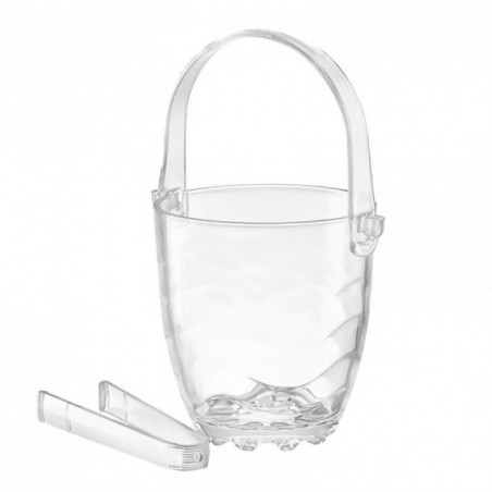 Balde Para Gelo De Vidro Com Alça E Pegador 825ml