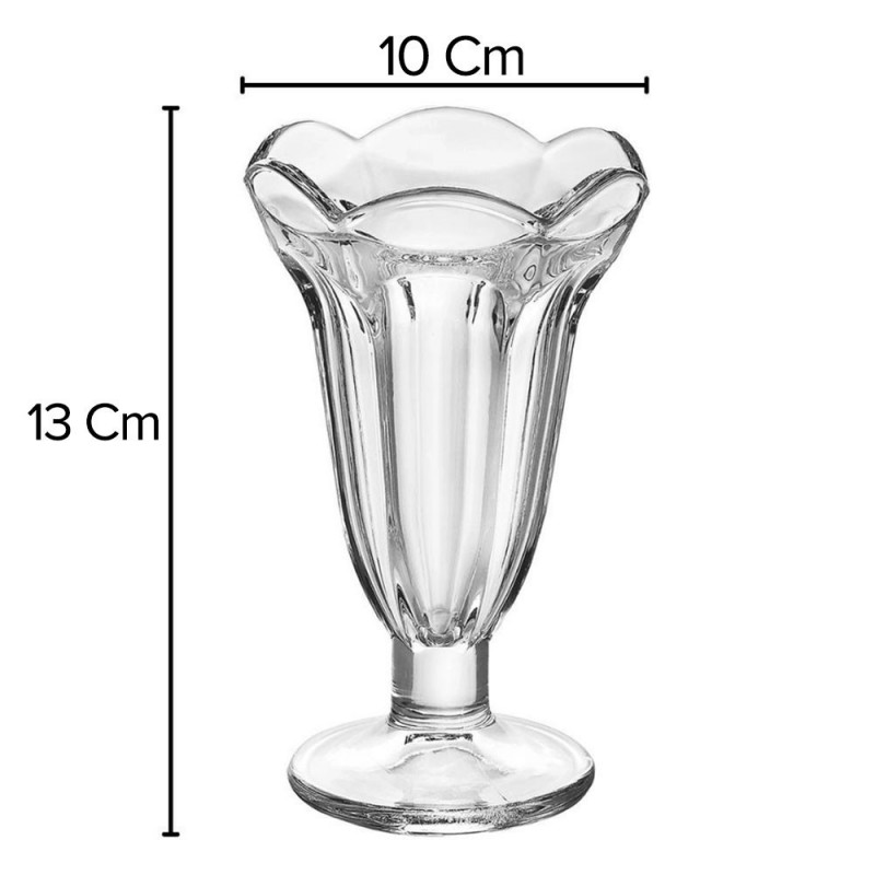 Conjunto Taças de Sorvete Tulipa 3 Peças 190ml