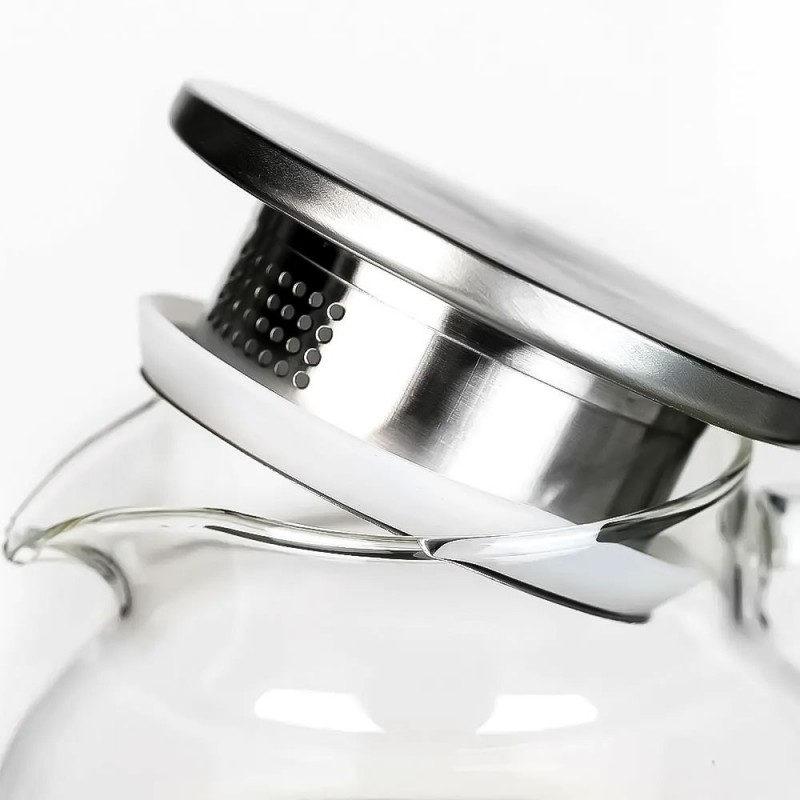 Jarra de Vidro Henry Com Tampa de Aço Inox 1,8L