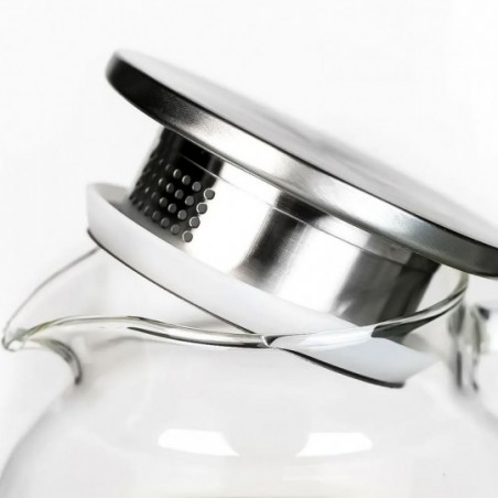 Jarra de Vidro Henry Com Tampa de Aço Inox 1,8L