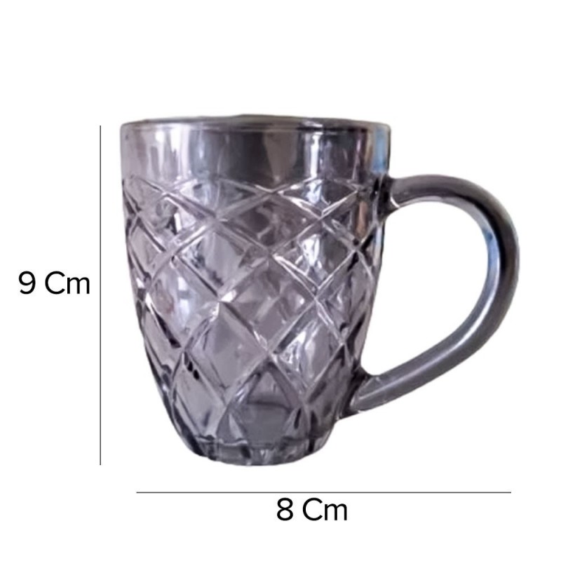 Conjunto De Xícaras Texturizada Artemis 3 Peças 240ml