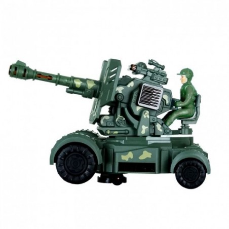 Carrinho Bate E Volta Tanque De Guerra Militar Com Luz E Som 2