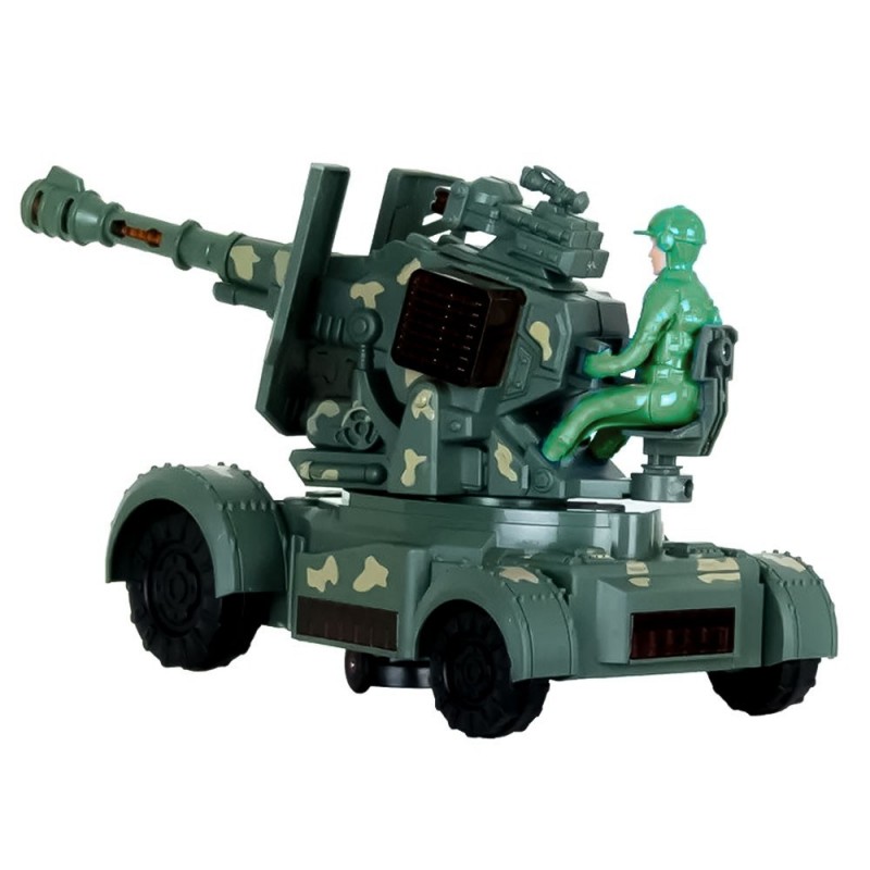 Carrinho Bate E Volta Tanque De Guerra Militar Com Luz E Som