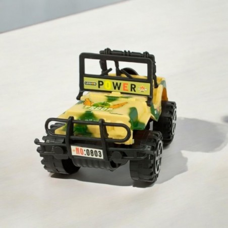 Carrinho A Fricção Jipe De Exército Militar 9cm