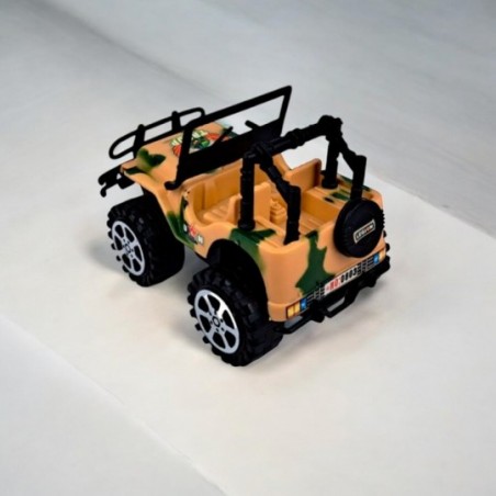 Carrinho A Fricção Jipe De Exército Militar 9cm