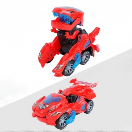 Carrinho Transforme Dinossauro Bate E Volta Com Luz E Som